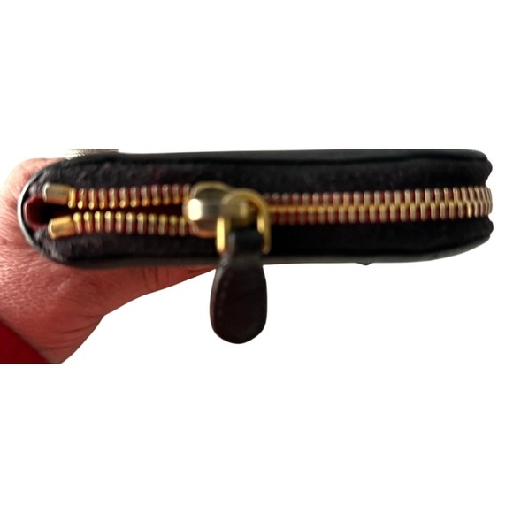 PRADA Saffiano Wallet Leather Zip Around Continental Black Tassles New w/ Box - Picture 7 of 7